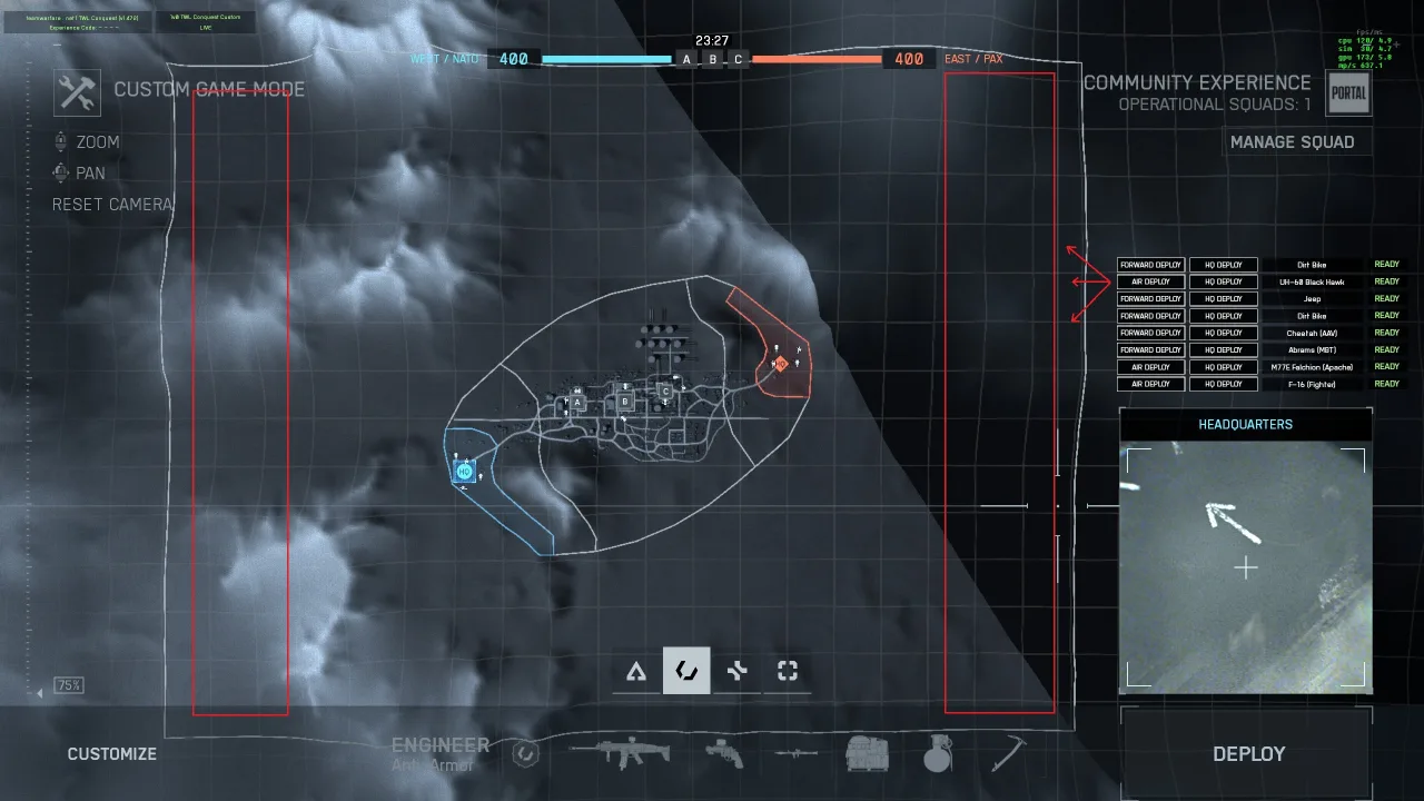 Air deploy zone