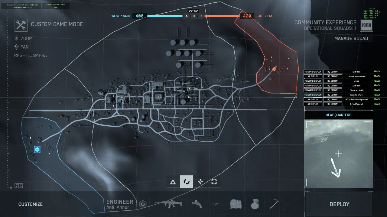 Operation Firestorm tactical map